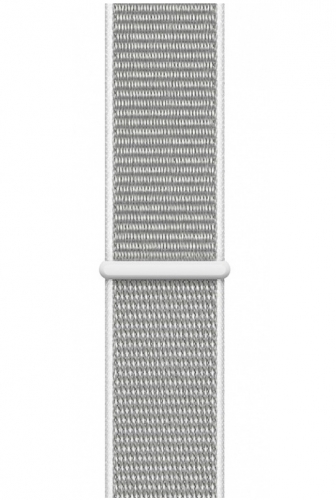 Умные часы Apple Watch Series 4, 40 мм, корпус из серебристого алюминия, спортивный браслет цвета «белая ракушка» MU652