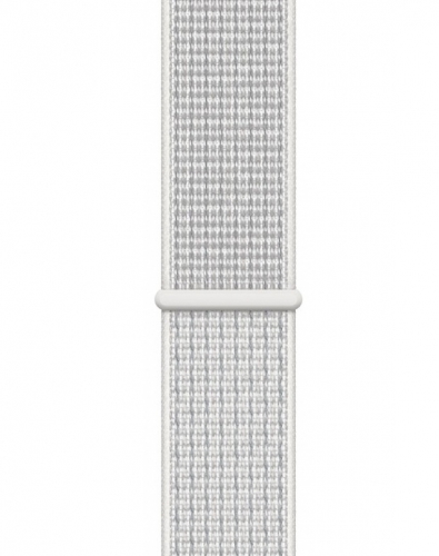 Умные часы Apple Watch Nike+ Series 4 40 мм, корпус из серебристого алюминия, спортивный ремешок Nike цвета «снежная вершина» MU7F2