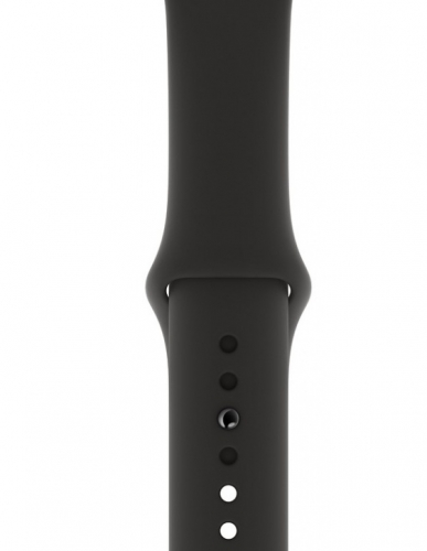 Apple Watch Series 4 44мм, корпус из алюминия цвета «серый космос», спортивный ремешок чёрного цвета (MU6D2) MU6D2