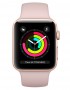 Apple Watch Series 3 42мм, корпус из золотистого алюминия, спортивный ремешок цвета «розовый песок» (MQL22)