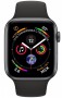 Apple Watch Series 4 44мм, корпус из алюминия цвета «серый космос», спортивный ремешок чёрного цвета (MU6D2) MU6D2