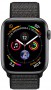 Apple Watch Series 4, 44 мм, корпус из алюминия цвета «серый космос», спортивный браслет чёрного цвета (MU6E2) MU6E2