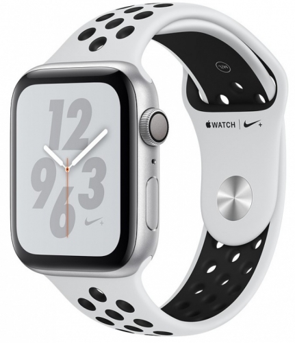 Умные часы Apple Watch Nike+ Series 4 40 мм, корпус из серебристого алюминия, спортивный ремешок Nike цвета чистая платина