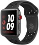 Apple Watch Series 3 Nike+ Cellular 38мм, корпус из алюминия цвета «серый космос», cпортивный ремешок Nike цвета «антрацитовый