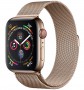 Apple Watch Series 4 Cellular, корпус 40 мм из нержавеющей стали, золотистый миланский сетчатый браслет (MTVQ2) mtvq2